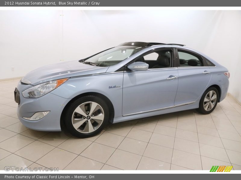 Blue Sky Metallic / Gray 2012 Hyundai Sonata Hybrid