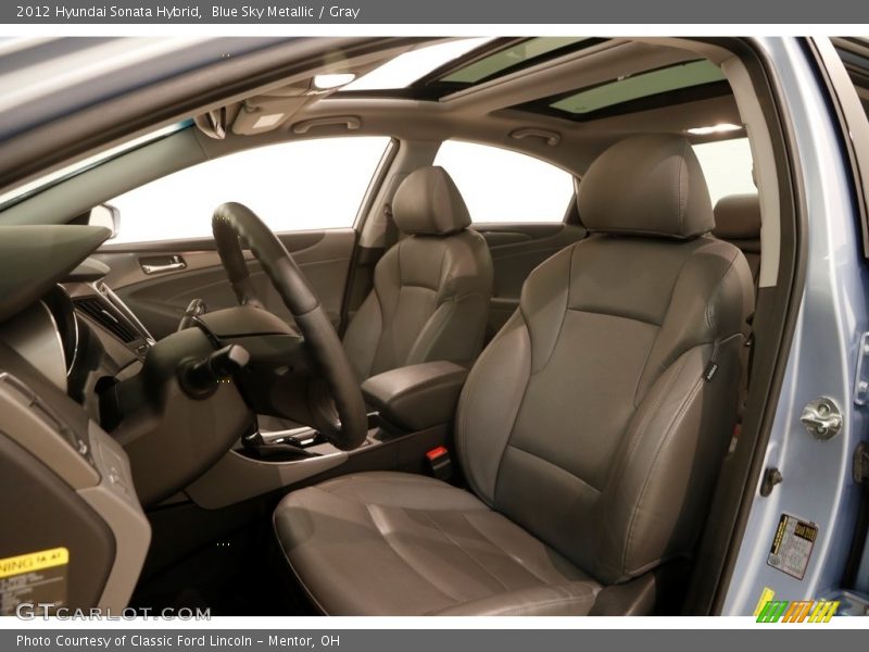 Blue Sky Metallic / Gray 2012 Hyundai Sonata Hybrid