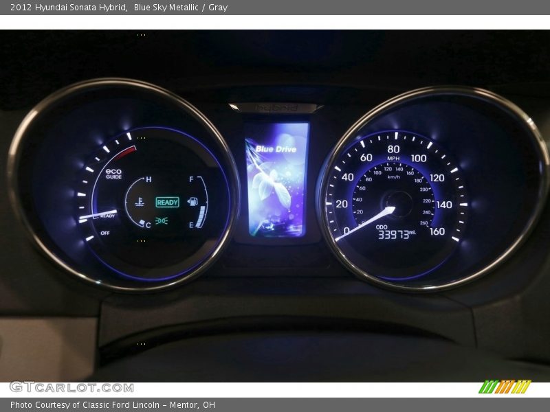 Blue Sky Metallic / Gray 2012 Hyundai Sonata Hybrid