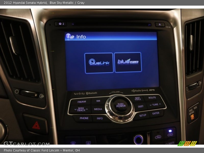 Blue Sky Metallic / Gray 2012 Hyundai Sonata Hybrid