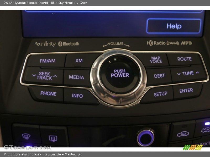 Blue Sky Metallic / Gray 2012 Hyundai Sonata Hybrid