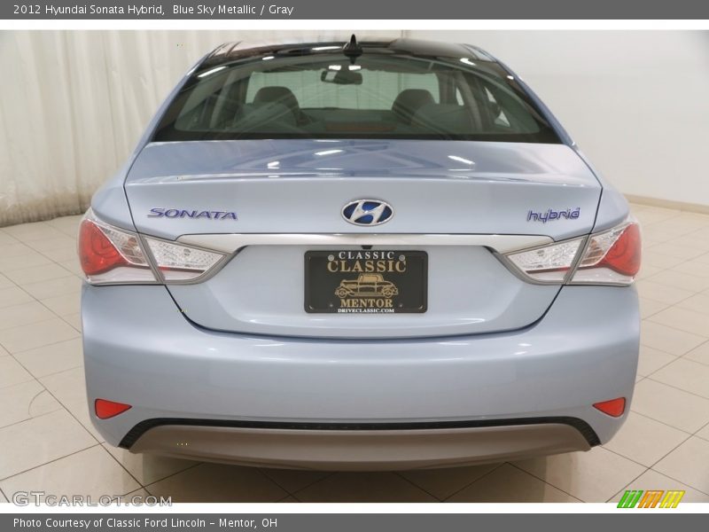 Blue Sky Metallic / Gray 2012 Hyundai Sonata Hybrid