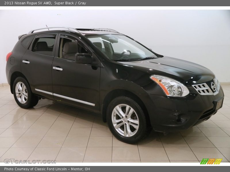 Super Black / Gray 2013 Nissan Rogue SV AWD