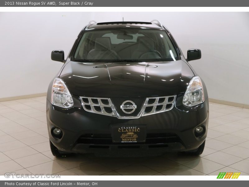 Super Black / Gray 2013 Nissan Rogue SV AWD