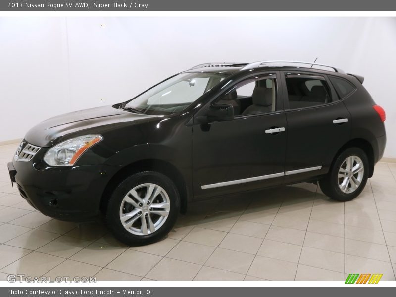 Super Black / Gray 2013 Nissan Rogue SV AWD