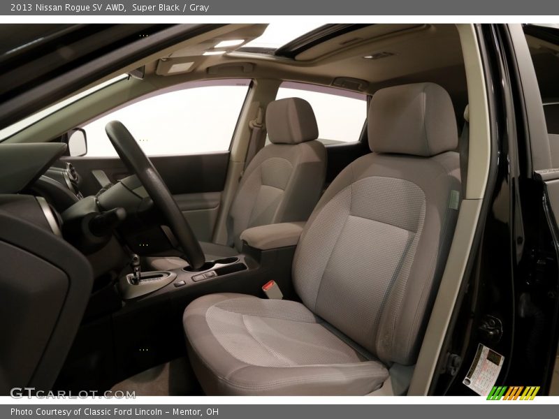 Super Black / Gray 2013 Nissan Rogue SV AWD