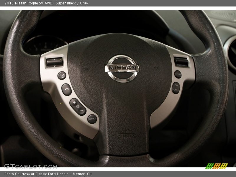 Super Black / Gray 2013 Nissan Rogue SV AWD