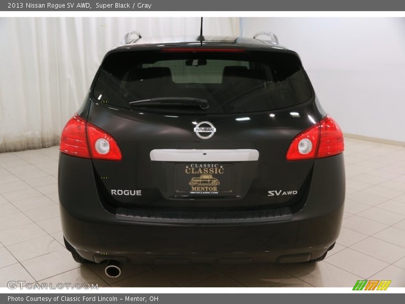 Super Black / Gray 2013 Nissan Rogue SV AWD