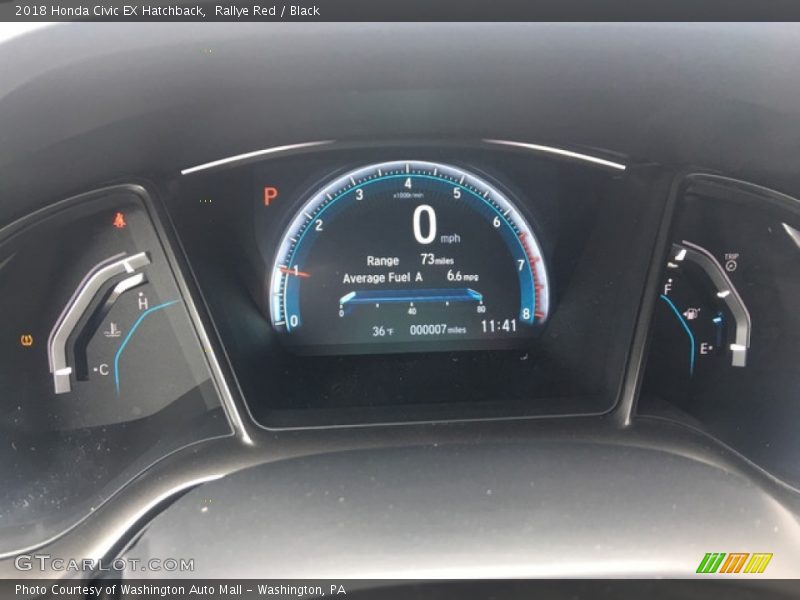 Rallye Red / Black 2018 Honda Civic EX Hatchback