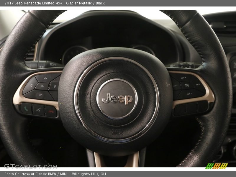 Glacier Metallic / Black 2017 Jeep Renegade Limited 4x4