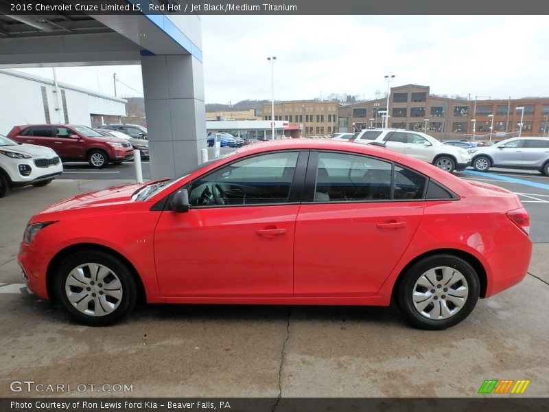 Red Hot / Jet Black/Medium Titanium 2016 Chevrolet Cruze Limited LS