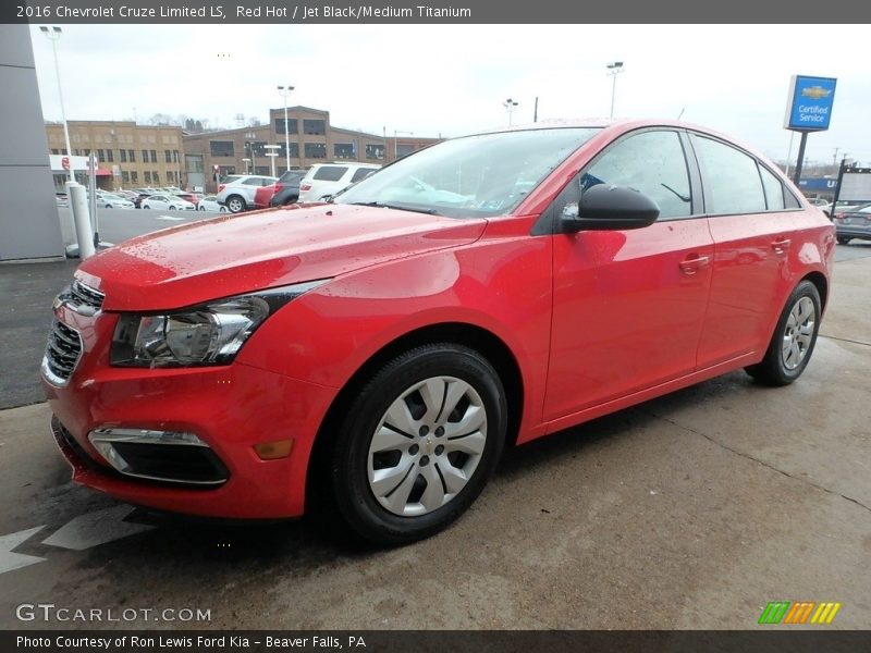 Red Hot / Jet Black/Medium Titanium 2016 Chevrolet Cruze Limited LS
