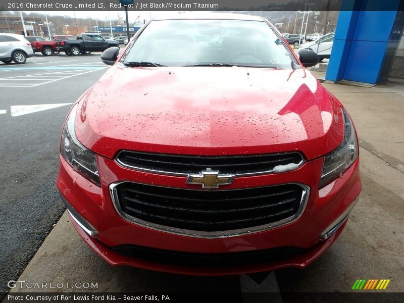 Red Hot / Jet Black/Medium Titanium 2016 Chevrolet Cruze Limited LS