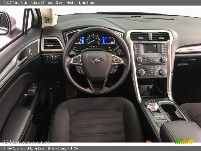 Ingot Silver / Medium Light Stone 2017 Ford Fusion Hybrid SE