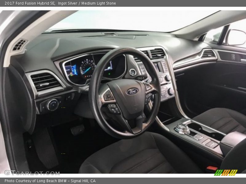 Ingot Silver / Medium Light Stone 2017 Ford Fusion Hybrid SE