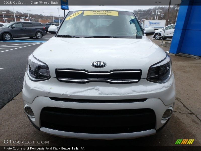 Clear White / Black 2018 Kia Soul +