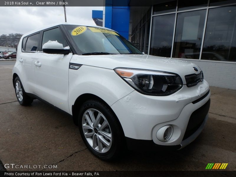 Clear White / Black 2018 Kia Soul +