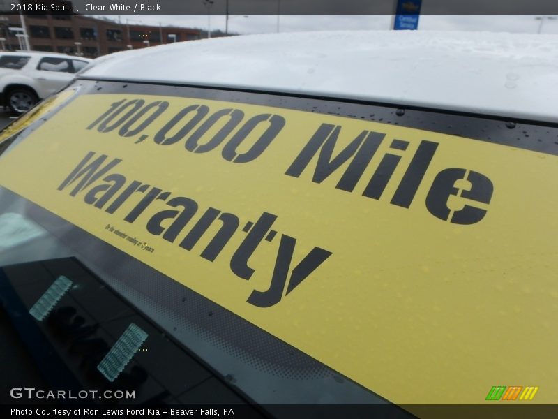 Clear White / Black 2018 Kia Soul +