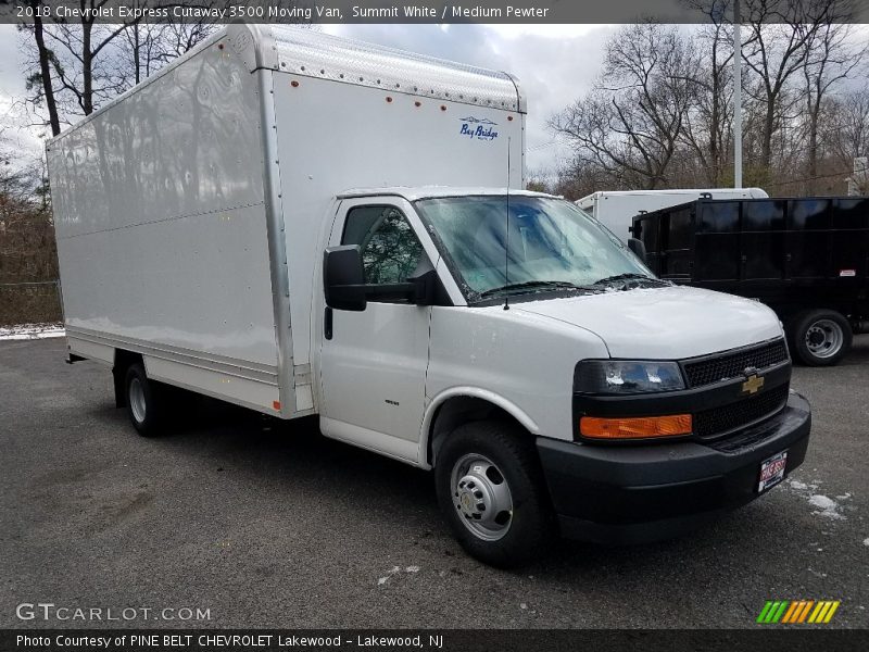 Summit White / Medium Pewter 2018 Chevrolet Express Cutaway 3500 Moving Van