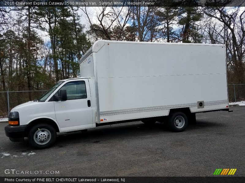 Summit White / Medium Pewter 2018 Chevrolet Express Cutaway 3500 Moving Van