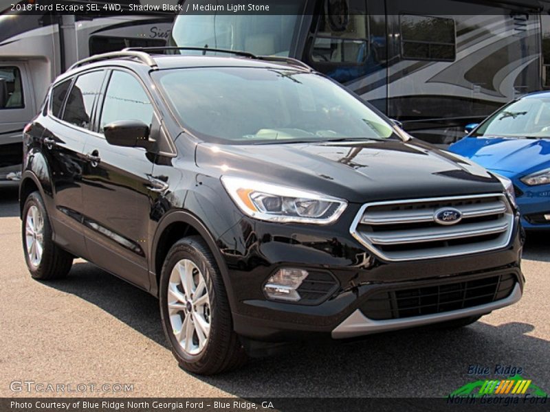 Shadow Black / Medium Light Stone 2018 Ford Escape SEL 4WD