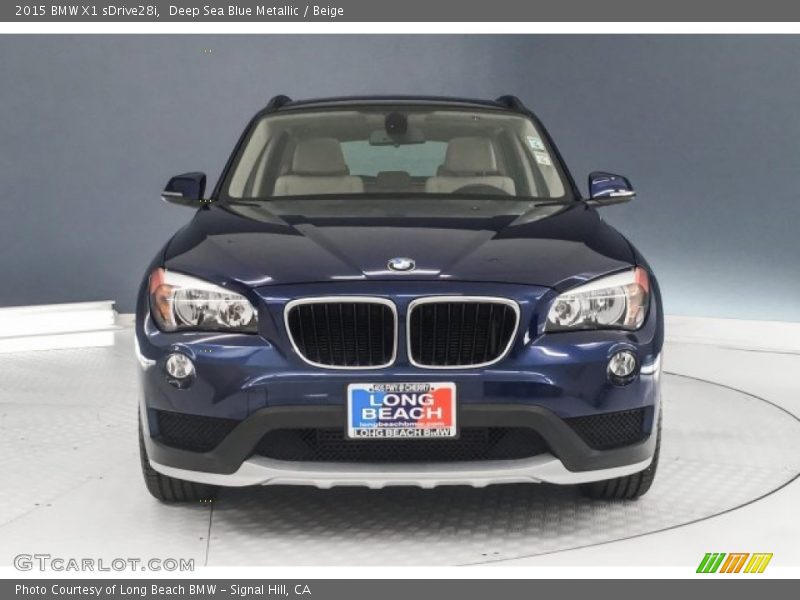 Deep Sea Blue Metallic / Beige 2015 BMW X1 sDrive28i