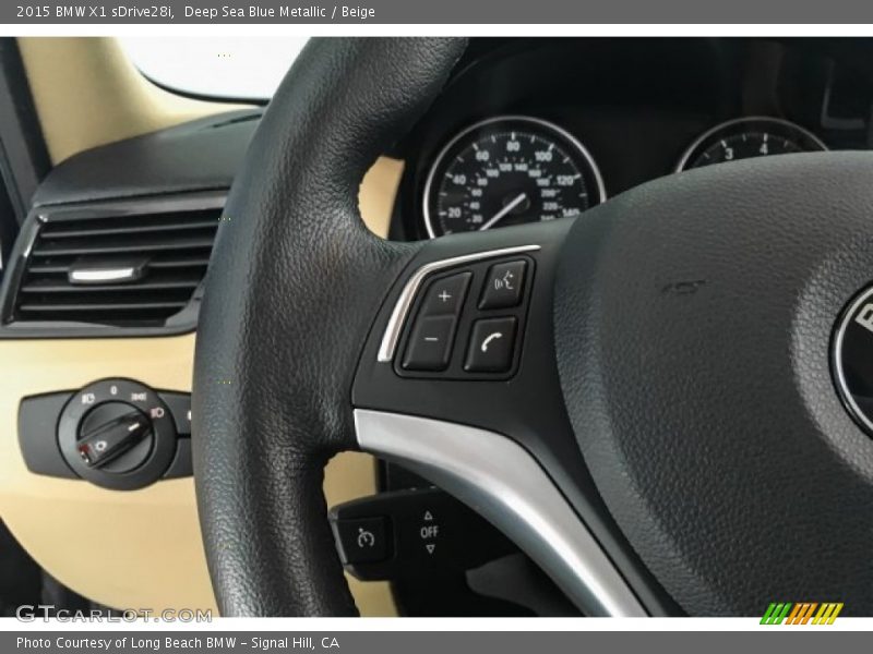 Deep Sea Blue Metallic / Beige 2015 BMW X1 sDrive28i