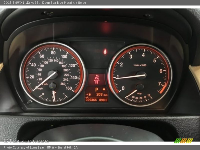 Deep Sea Blue Metallic / Beige 2015 BMW X1 sDrive28i