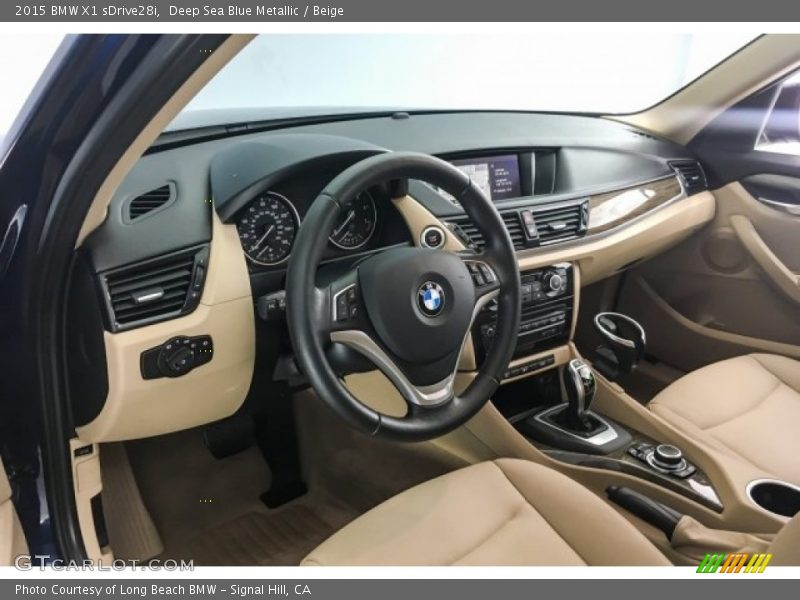 Deep Sea Blue Metallic / Beige 2015 BMW X1 sDrive28i