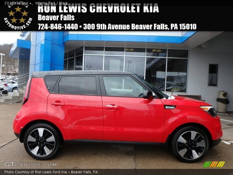 Inferno Red / Black 2018 Kia Soul +