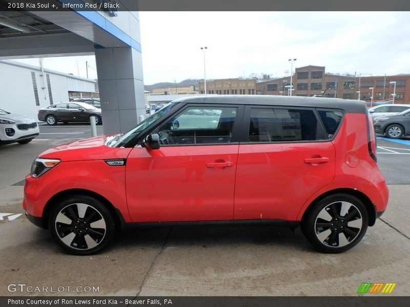 Inferno Red / Black 2018 Kia Soul +