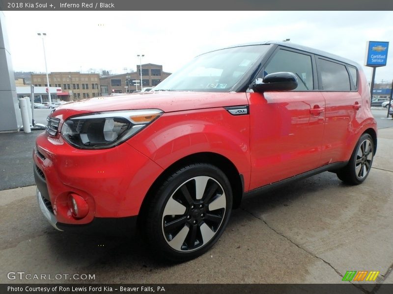 Inferno Red / Black 2018 Kia Soul +