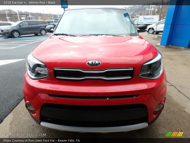 Inferno Red / Black 2018 Kia Soul +