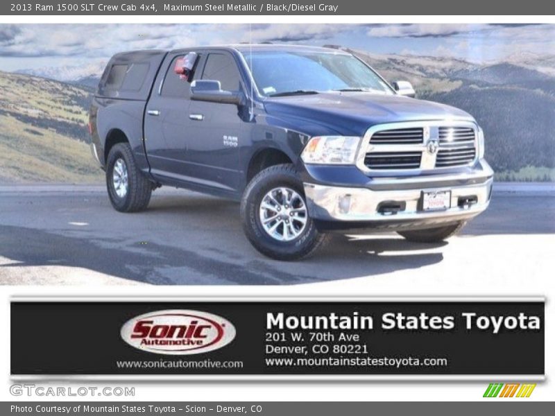 Maximum Steel Metallic / Black/Diesel Gray 2013 Ram 1500 SLT Crew Cab 4x4