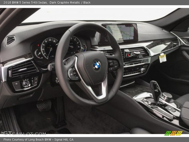 Dark Graphite Metallic / Black 2018 BMW 5 Series 540i Sedan