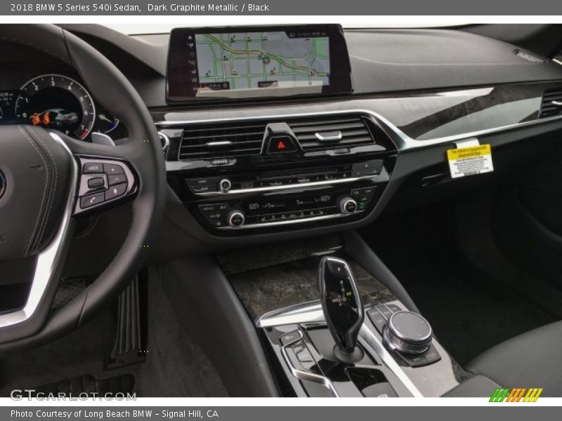 Dark Graphite Metallic / Black 2018 BMW 5 Series 540i Sedan