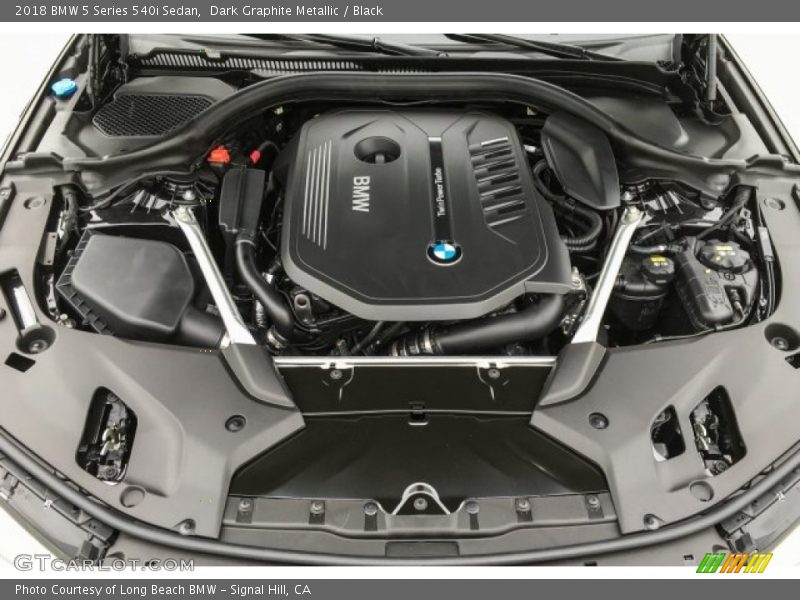 Dark Graphite Metallic / Black 2018 BMW 5 Series 540i Sedan