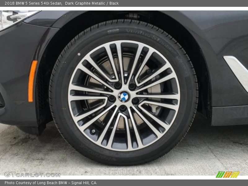 Dark Graphite Metallic / Black 2018 BMW 5 Series 540i Sedan
