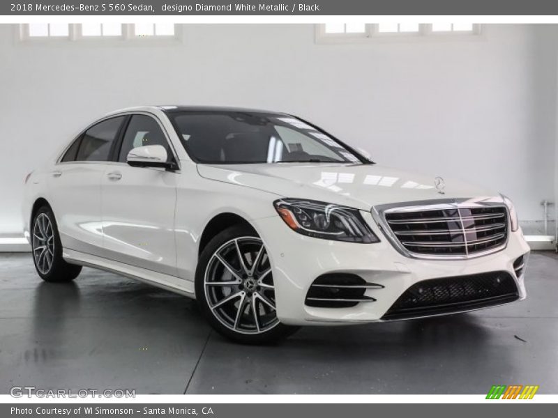 designo Diamond White Metallic / Black 2018 Mercedes-Benz S 560 Sedan