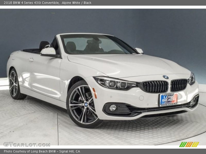 Alpine White / Black 2018 BMW 4 Series 430i Convertible