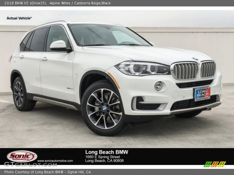 Alpine White / Canberra Beige/Black 2018 BMW X5 sDrive35i
