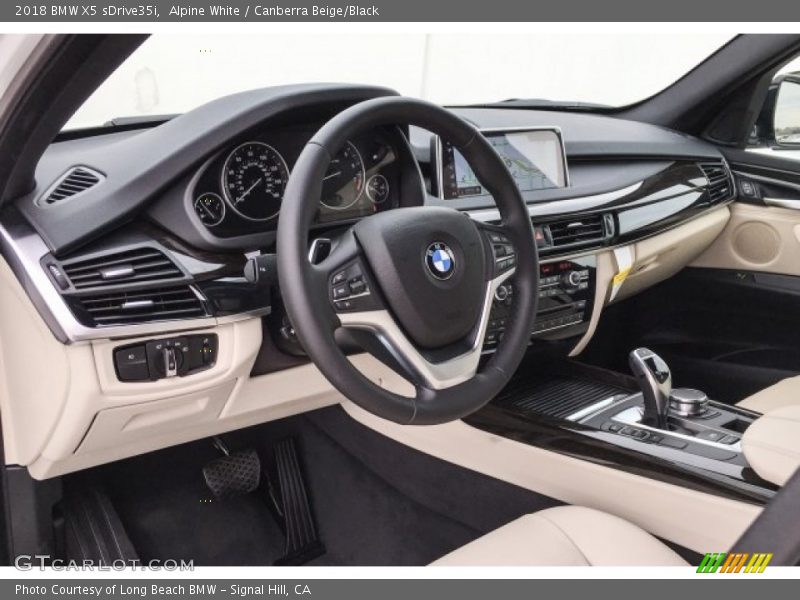 Alpine White / Canberra Beige/Black 2018 BMW X5 sDrive35i