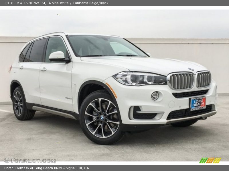 Alpine White / Canberra Beige/Black 2018 BMW X5 sDrive35i