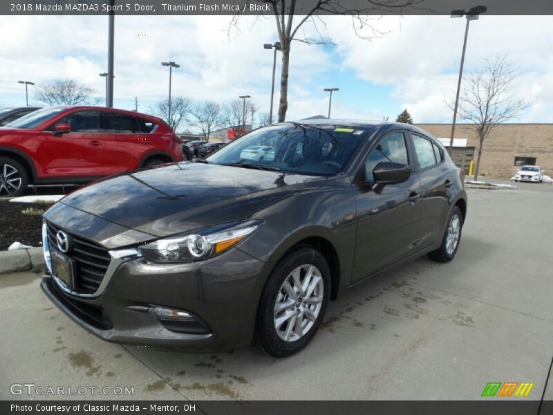 Titanium Flash Mica / Black 2018 Mazda MAZDA3 Sport 5 Door