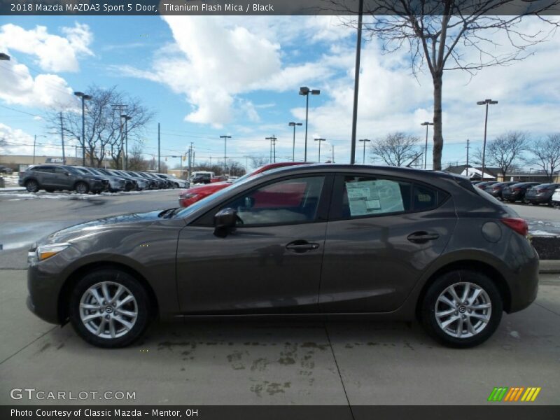 Titanium Flash Mica / Black 2018 Mazda MAZDA3 Sport 5 Door