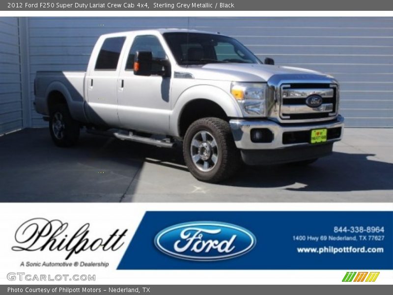 Sterling Grey Metallic / Black 2012 Ford F250 Super Duty Lariat Crew Cab 4x4