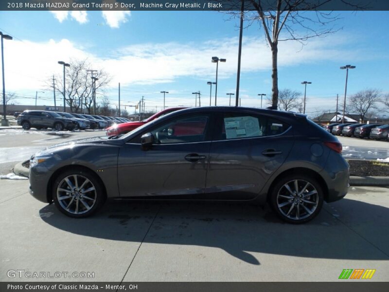 Machine Gray Metallic / Black 2018 Mazda MAZDA3 Grand Touring 5 Door