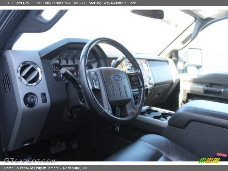 Sterling Grey Metallic / Black 2012 Ford F250 Super Duty Lariat Crew Cab 4x4