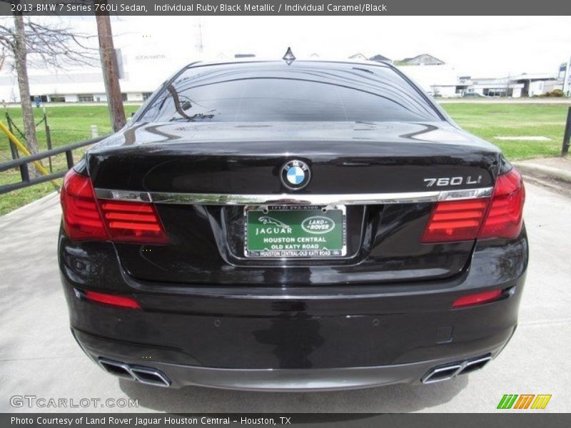 Individual Ruby Black Metallic / Individual Caramel/Black 2013 BMW 7 Series 760Li Sedan