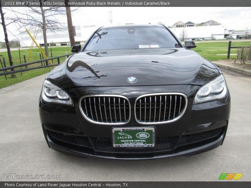 Individual Ruby Black Metallic / Individual Caramel/Black 2013 BMW 7 Series 760Li Sedan